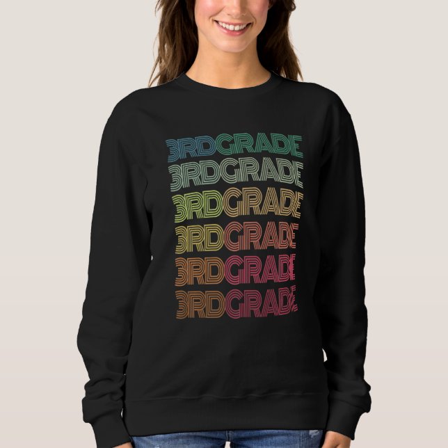 Sweatshirt Élève de troisième année rétro Enseignant Équipe G (Devant)