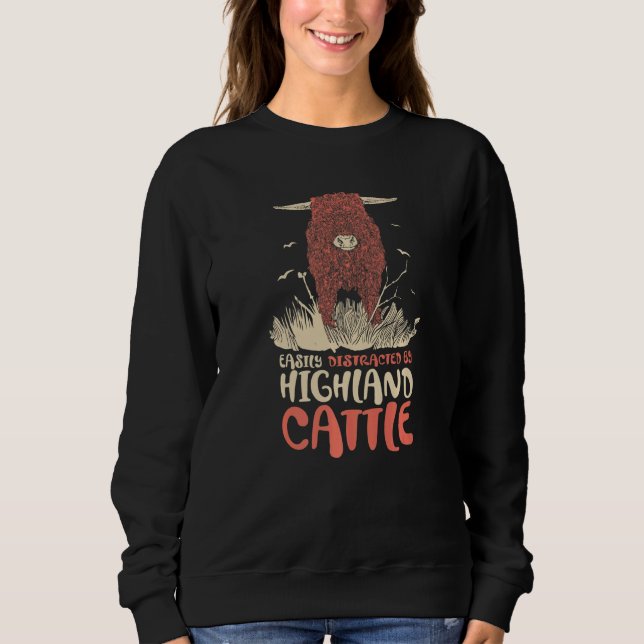 Sweatshirt Éleveur de vaches des Highlands écossaises Herbe C (Devant)