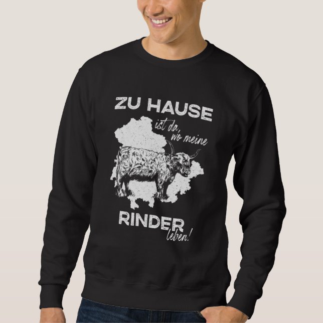 Sweatshirt Éleveurs de bovins des Highlands Vache des Highlan (Devant)