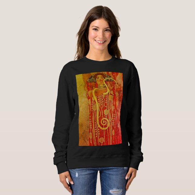 Sweatshirt Elevez vos sens avec l'Hygiée de Klimt (Devant entier)