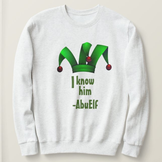 Sweatshirt Elf Père Noël Helper Christmas Abuela Elf personna (Design devant)