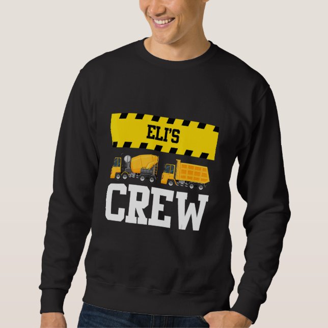 Sweatshirt Eli Construction Crew Doublon Personnalisé Camion  (Devant)