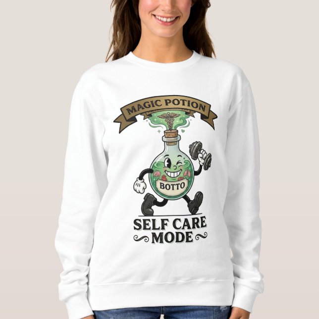 Sweatshirt Élixir Magique Rétro pour le Mode de Soin de Soi C (Devant)