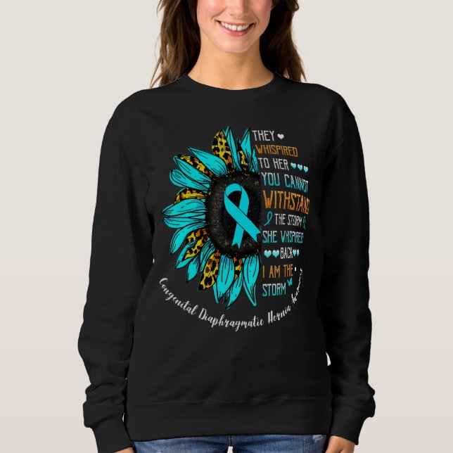 Sweatshirt Elle A Whisonné Je Suis La Tempête Diaphragme Cong (Devant)