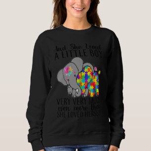 Sweatshirt Elle aimait beaucoup un petit garçon Autisme Éléph