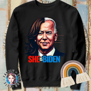 Sweatshirt Elle est Biden Trump Kamala Débat Drôle Citation