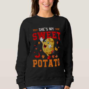 Sweatshirt Elle est ma patate douce couples de Thanksgiving a