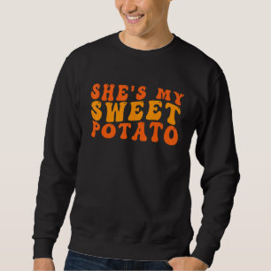 Sweatshirt Elle est ma patate douce Je suis la pomme de terre