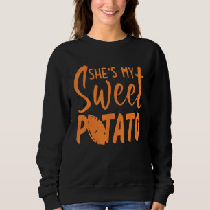 Sweatshirt Elle est ma patate douce Je suis le couple de Than