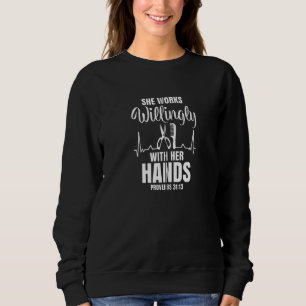 Sweatshirt Elle Travaille Avec Volonté Avec Ses Mains Hairsty