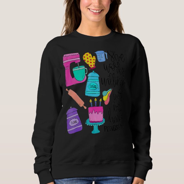 Sweatshirt Elle Travaille Avec Volonté Avec Ses Proverbes Mai (Devant)
