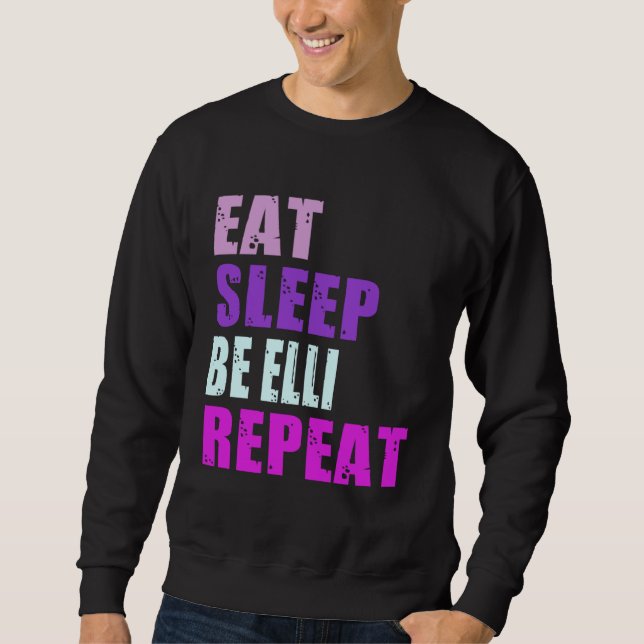 Sweatshirt Elli Manger Dormir Être Répéter Elli (Devant)