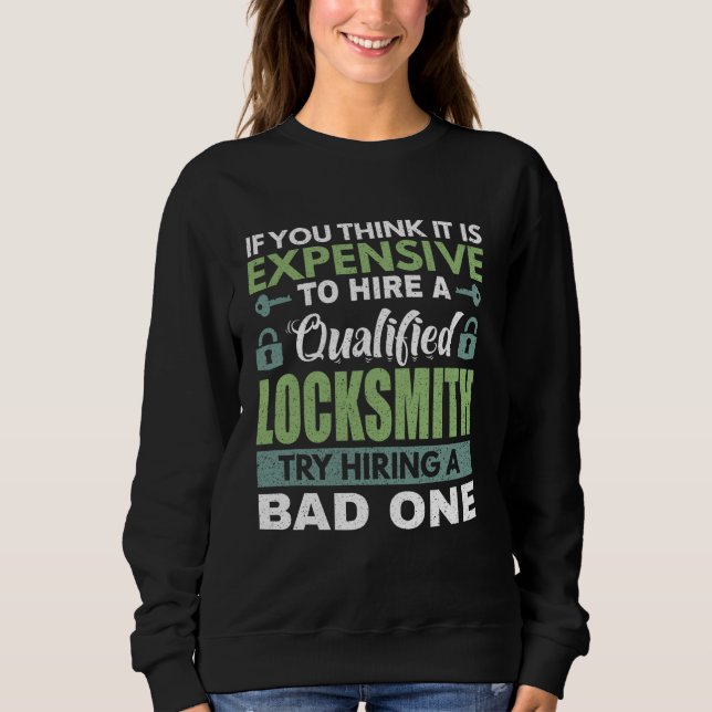 Sweatshirt Embaucher Locksmith Locksmithing Lock Picking (Devant)