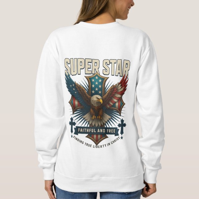 Sweatshirt Emblème d'aigle super étoile (Dos)