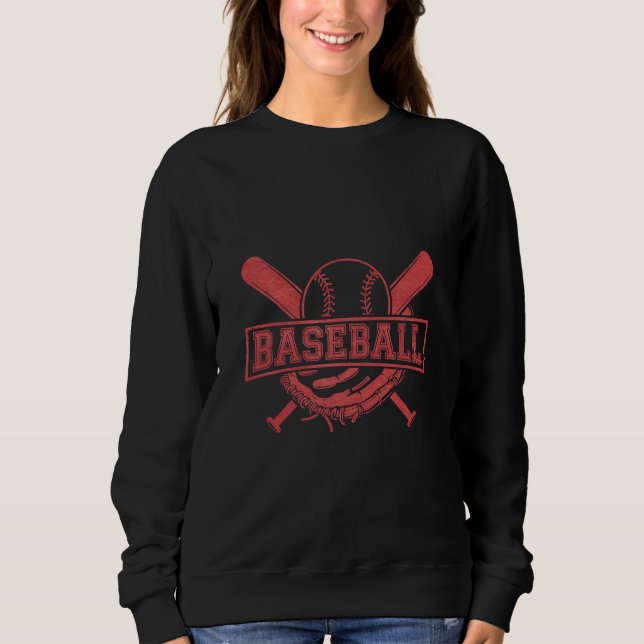 Sweatshirt Emblème de baseball classique (Devant)