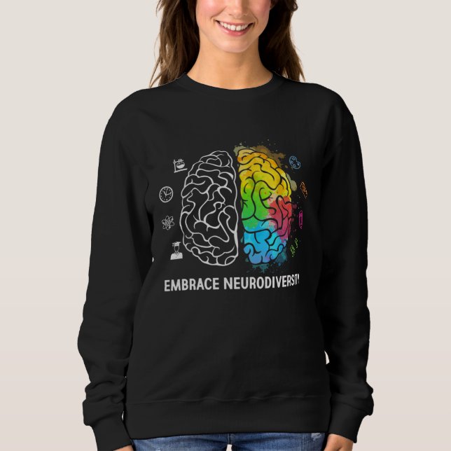 Sweatshirt Embrace Neurodiversity Autism Awareness ASD Men Wo (Devant)