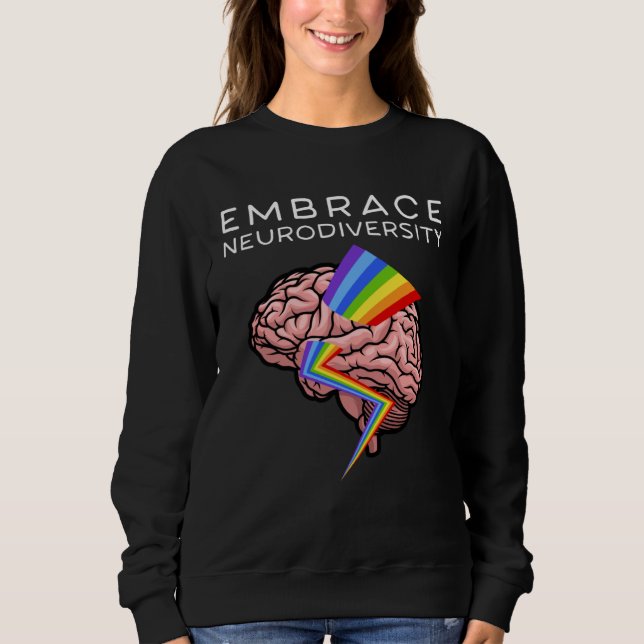 Sweatshirt Embrace Neurodiversity Autism Awareness ASD Mental (Devant)
