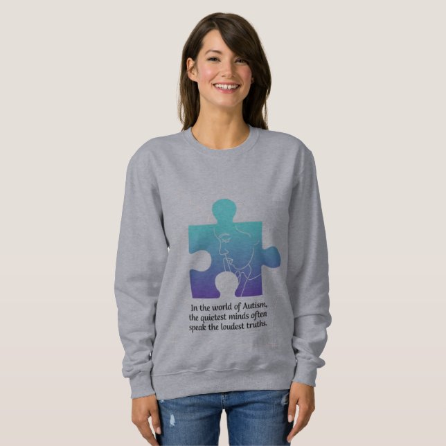 Sweatshirt Embrace Neurodiversity | Autism Awareness Puzzle  (Devant entier)