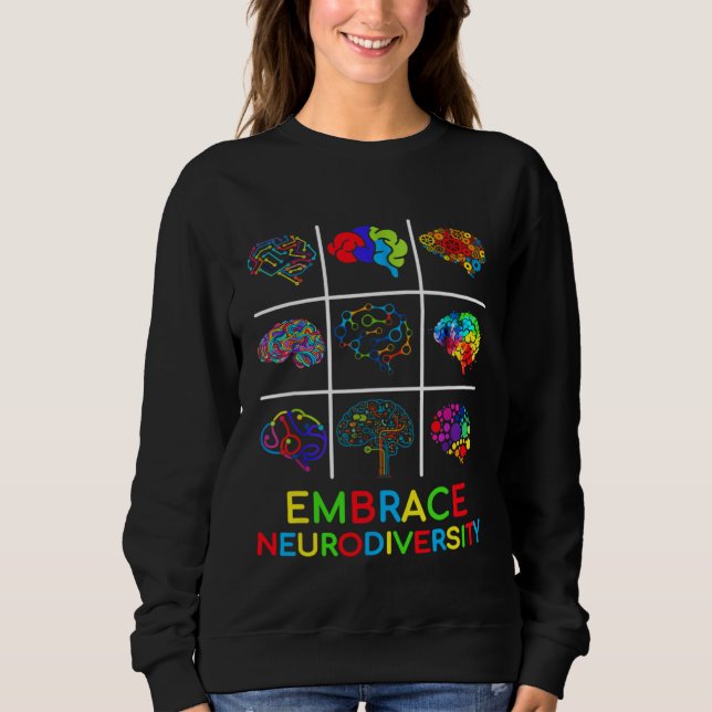 Sweatshirt Embrace Neurodiversity Video Game Autism Awareness (Devant)
