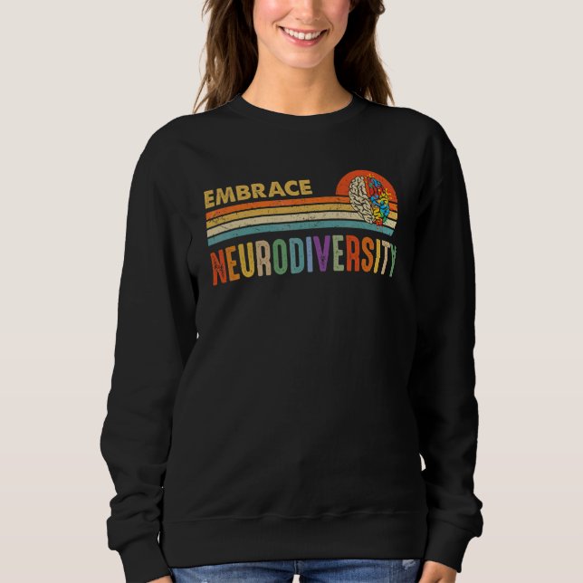 Sweatshirt Embrasser la Sensibilisation sur l'autisme de neur (Devant)