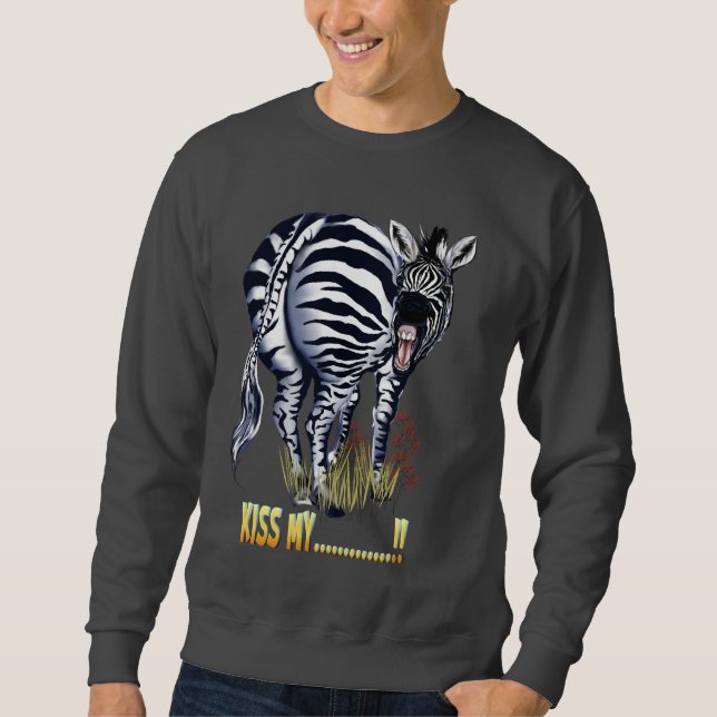 Sweatshirt Embrassez le mon….! ! chemises de zèbre (Devant)