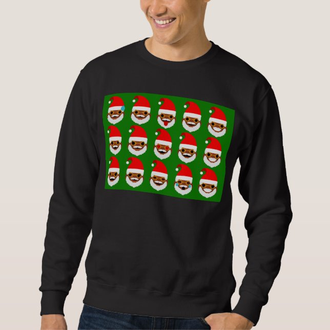 Sweatshirt émoticônes de père Noël (Devant)