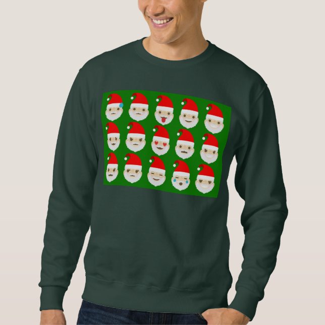 Sweatshirt émoticônes père Noël (Devant)