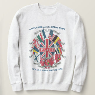 Sweatshirt Empire britannique et emblème vintage de la paix d