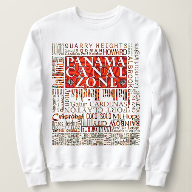 Sweatshirt Emplacement de la zone du canal de Panama avec Mol (Design devant)