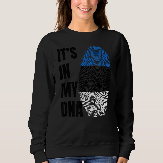 Sweatshirt Empreinte ADN Biométrie Indicateur Estonie (Devant)