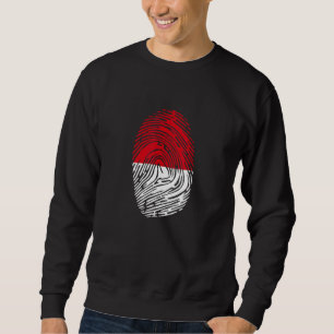 Sweatshirt Empreinte ADN du drapeau du pays Indonésie