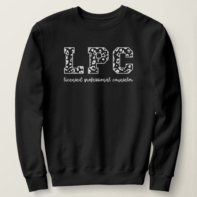 Sweatshirt Empreinte de léopard de conseiller professionnel a (Design devant)