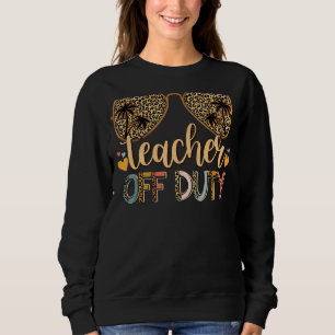 Sweatshirt Empreinte de léopard Lunettes de soleil Enseignant