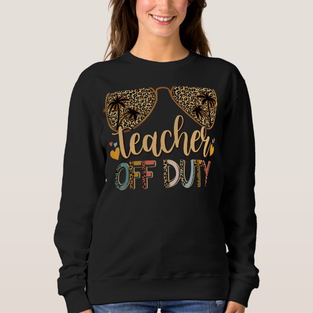 Sweatshirt Empreinte de léopard Lunettes de soleil Enseignant (Devant)