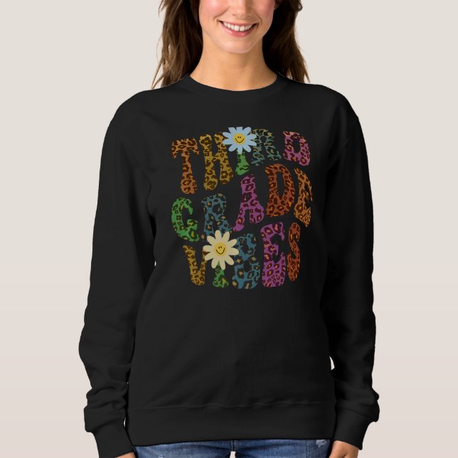 Sweatshirt Empreinte de léopard VIBES DE TROISIÈME CLASSE Pro (Devant)