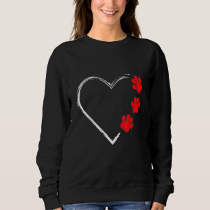 Sweatshirt Empreinte de patte de chien à 3 pattes Trépied Dan