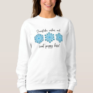 Sweatshirt Empreinte de patte Winter Snowflake Puppy Kisses