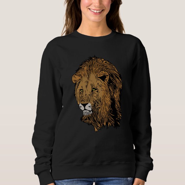 Sweatshirt Empreinte de tête d'impression de prédateur d'Afri (Devant)