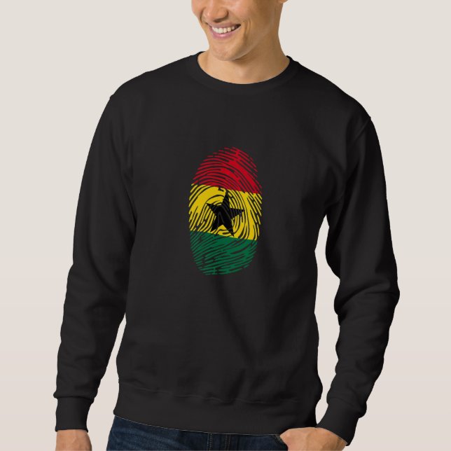 Sweatshirt Empreinte digitale ADN Drapeau du Ghana   (Devant)