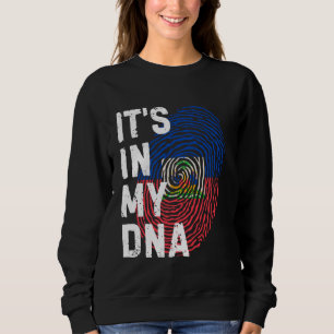 Sweatshirt Empreinte digitale du drapeau d'Haïti C'est dans m