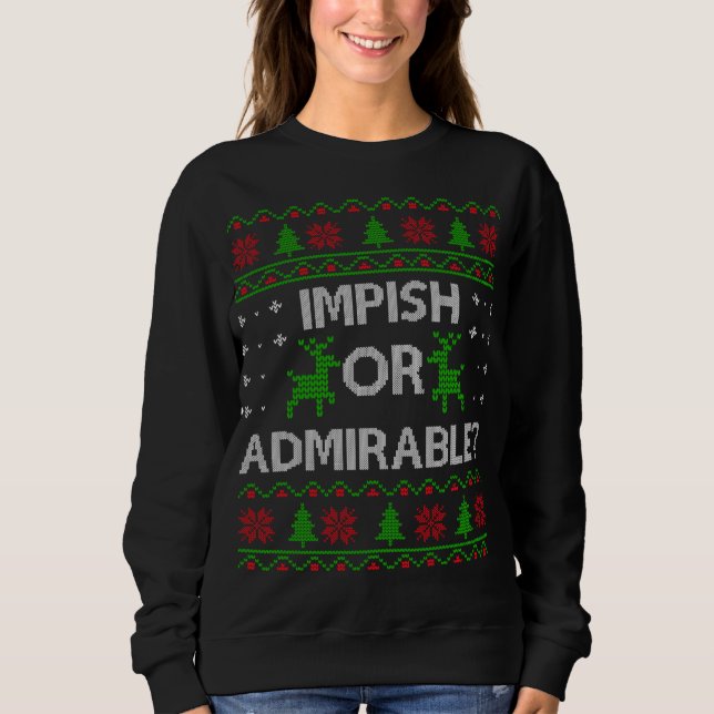 Sweatshirt Emprisonnière ou amatrice drôle Noël laide Sweater (Devant)