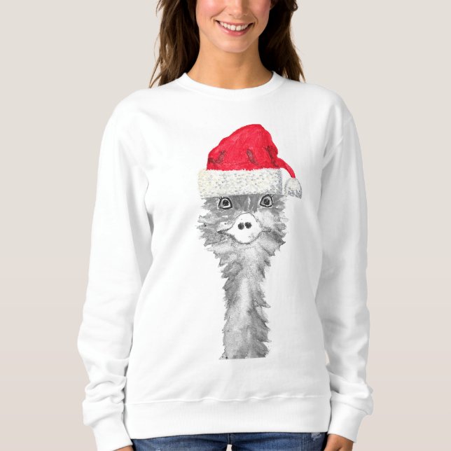 Sweatshirt Emu Bird Funny Humour Ostrich Emo Animal Xmas Père (Devant)