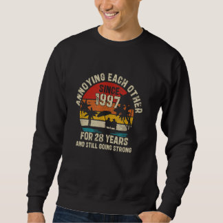 Sweatshirt En colère l'un l'autre depuis 1997 28ème Mariage A