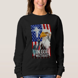 Sweatshirt En Dieu, Nous Faisons Confiance Au Peuple Croix Ch