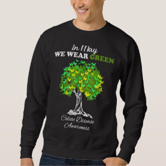 Sweatshirt En Mai Nous Portons Green Celiac Maladie Sensibili