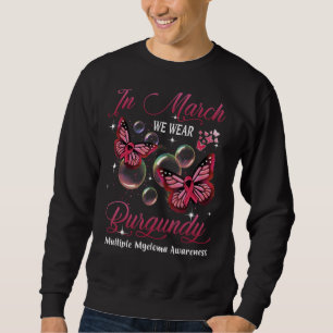 Sweatshirt En Mars Nous Portons Burgundy Butterfly Multiple M
