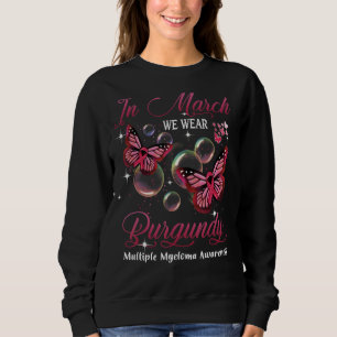 Sweatshirt En Mars Nous Portons Burgundy Butterfly Multiple M