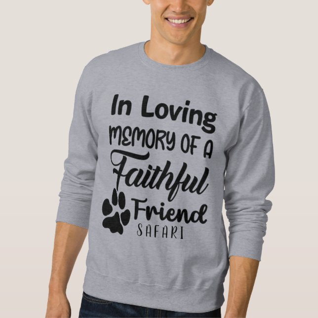 Sweatshirt En mémoire d'amour, chien personnalisé Memorial (Devant)