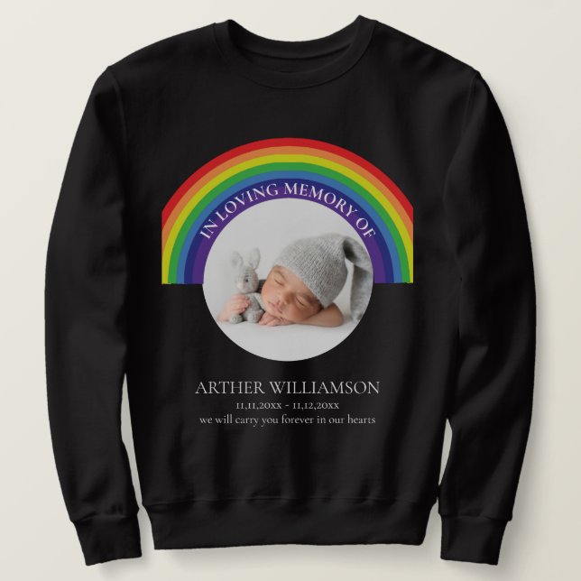 Sweatshirt En mémoire d'amour de la photo mémoriale enfant (Design devant)