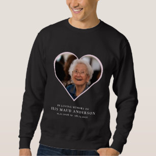 Sweatshirt en mémoire d'amour moderne mignon photo de coeur T
